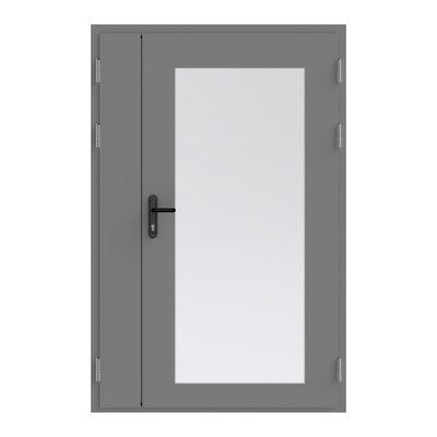 Техническая металлическая дверь со стеклом,2000*1200 мм, ДМУ 2 20-12 СТ ДМУ 2 20-12 Ст фото