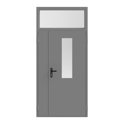 Техническая металлическая дверь с фрам со стеклом, 2500*1200 мм, ДМУ 2 25-12 Ст Фр Ст ДМУ 2 25-12 Ст Фр Ст фото