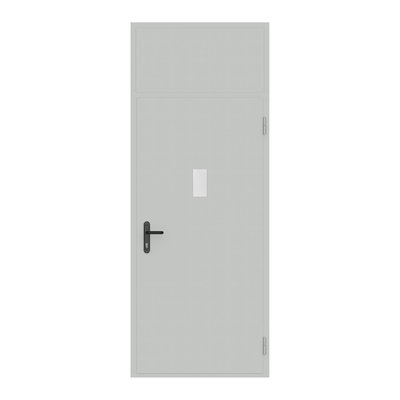Протипожежні двері одностулкові з фрамугою та склом 2500х800 мм, ДМПФ 21-8 EI30 Cт Фр ДМПФ 25-8 ЕІ-30 Ст Фр фото