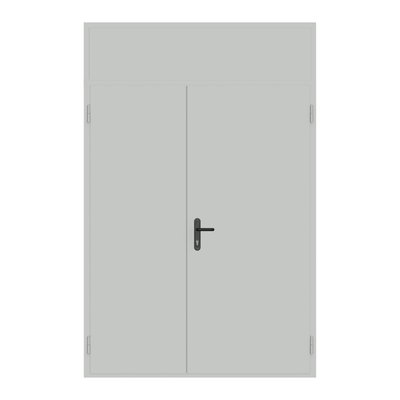Дверь противопожарная двухстворчатая с фрамугой 2500х1600 мм, ДМП 25-16 EI60 Фр ДМП 2 25-16 EI60 Фр фото