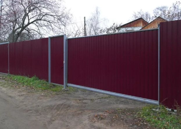 Відкатні ворота 3м х 1,6м метра ПРОФНАСТИЛ Звари Сам Bramus КССС027 фото